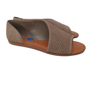 Sole Society Flats Colvan Perforated Suede D'Orsay Style Slip On Womens 7.5 NEW